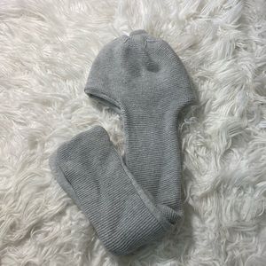 Gray hat scarf combo 50% cotton; 20% wool; 20% polyamide 10% Alpaca